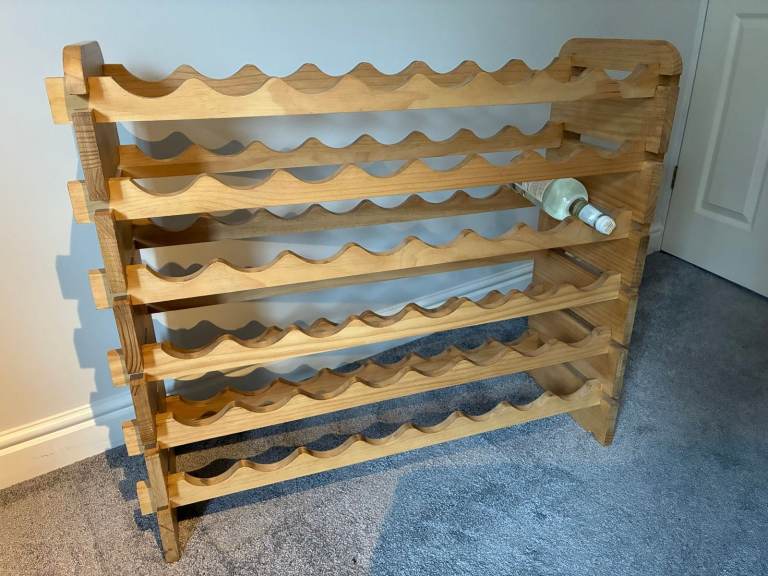 Solid wood wine rack - 48 bottles