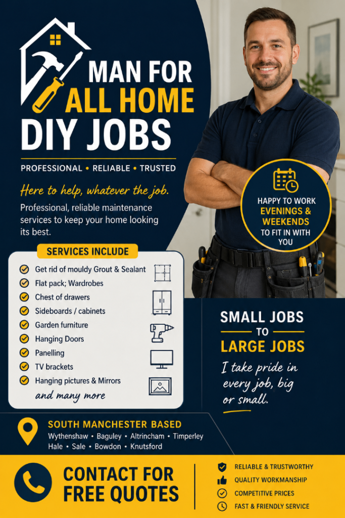 professional, reliable maintenance Man for all home DIY jobs