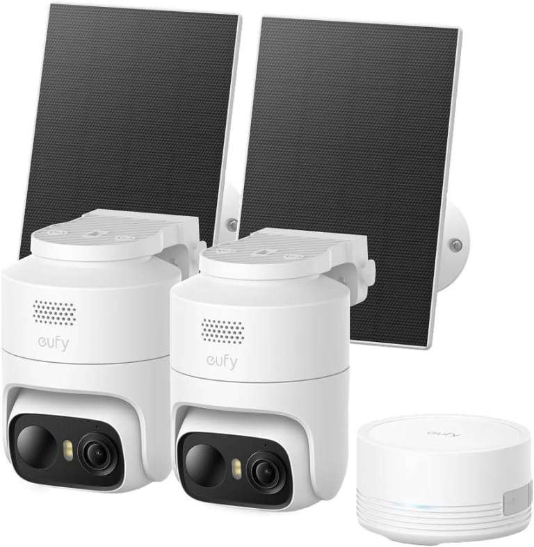 eufy Security eufyCam C37 2-Cam Kit with HomeBase Mini, 360° Tracking, Pan/Tilt, New/Boxed/Sealed
