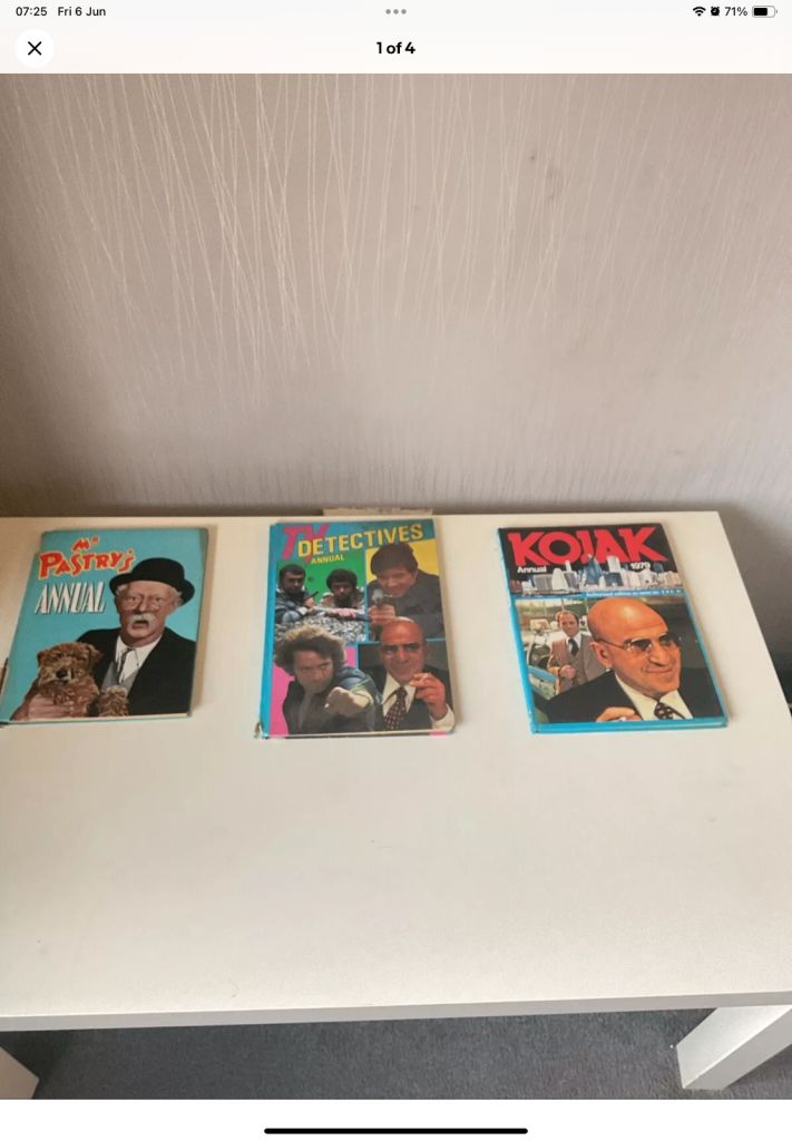 Tv Detectives Annual, Mr Pastry’s Annual, Kojak Annual, 1978,1979,1979
