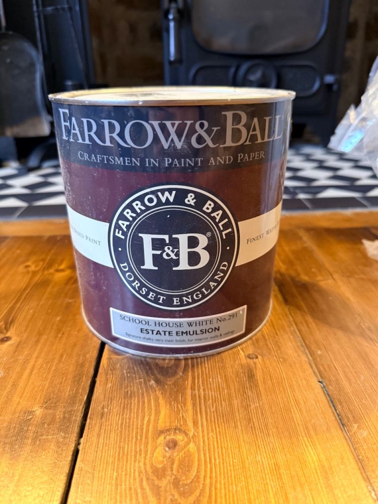 Farrow & Ball School House White No.291 Estate Emulsion 2.5L - New