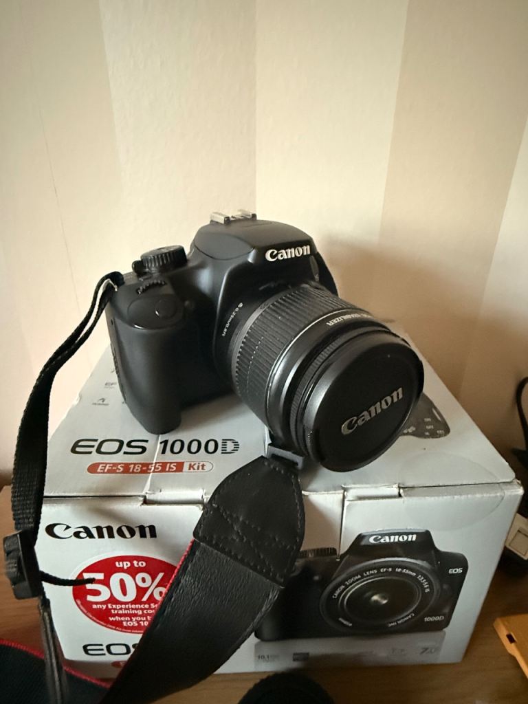 Canon EOS 1000D camera and lenses