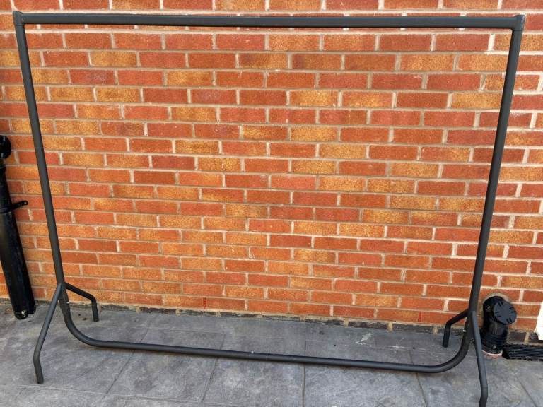 Black metal clothing rail / rack