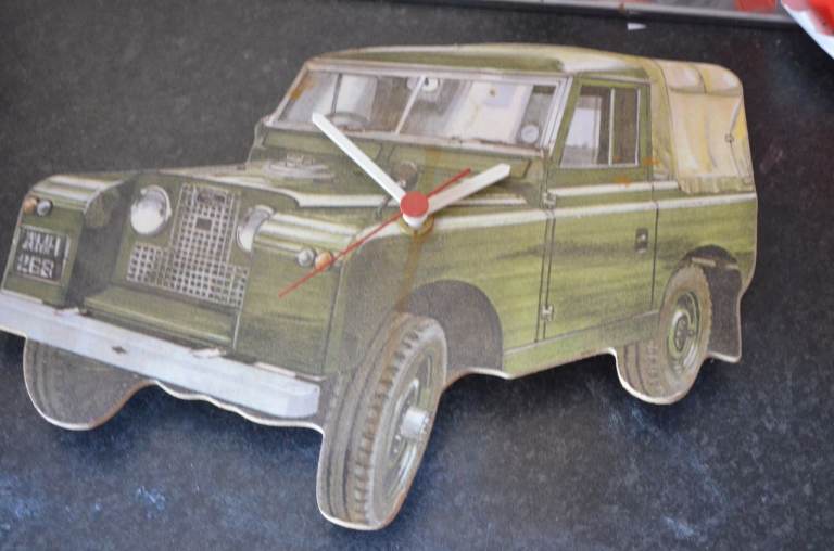 Land Rover Series Wall Clock – Green, Good Condition 12" APPROX