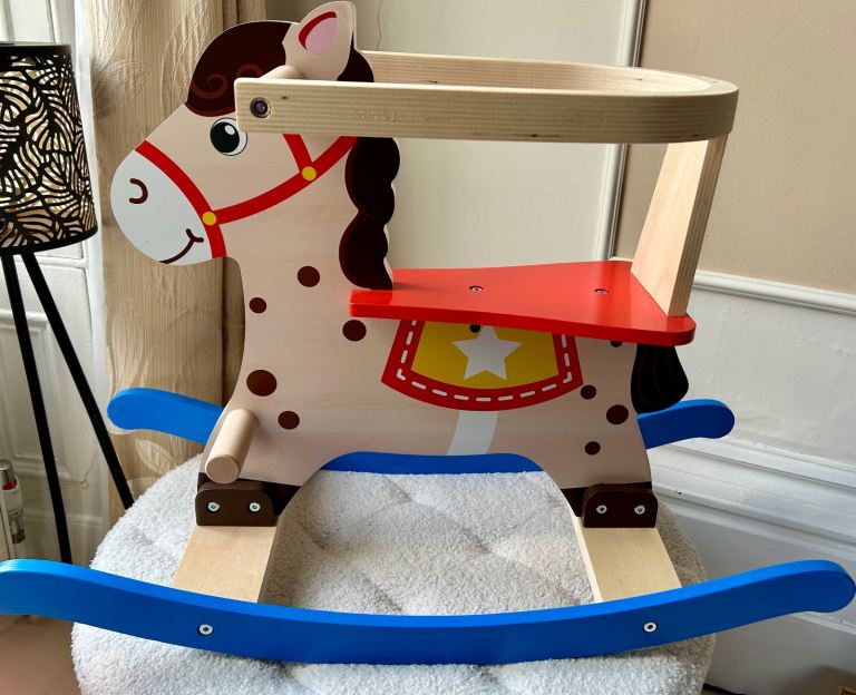 Wooden rocking horse new assembled 18 months plus 
