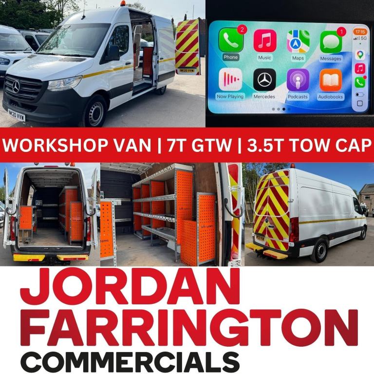 2020 MERCEDES BENZ SPRINTER AUTOMATIC 316 RWD UTILITY SPEC WORKSHOP VAN 7T GTW