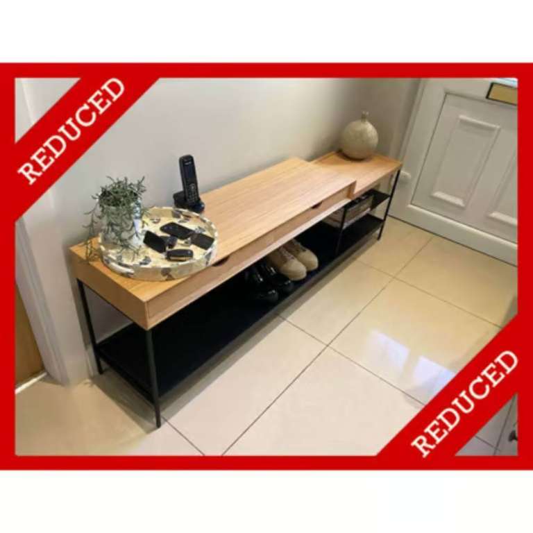 image for NEW La Redoute Oak Console Table Entrance Hall Sideboard Hallway Lounge Bedroom Drawers Dresser £695