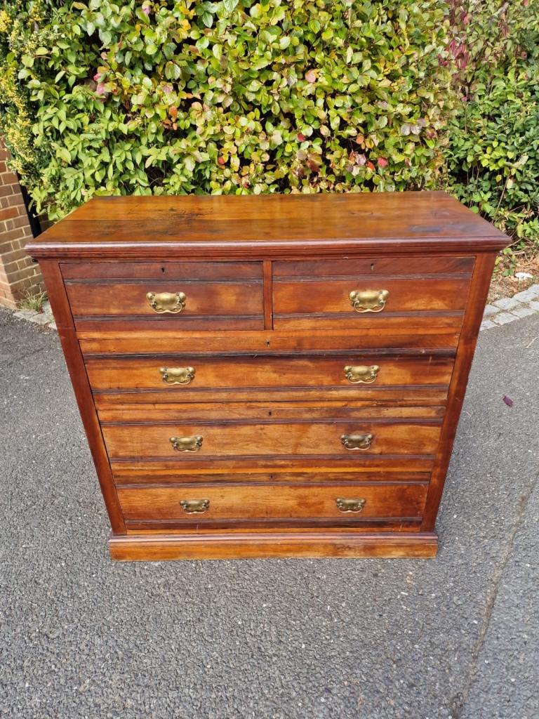 Extra Large Size Super Quality Antique Walnut Chest Of Drawers