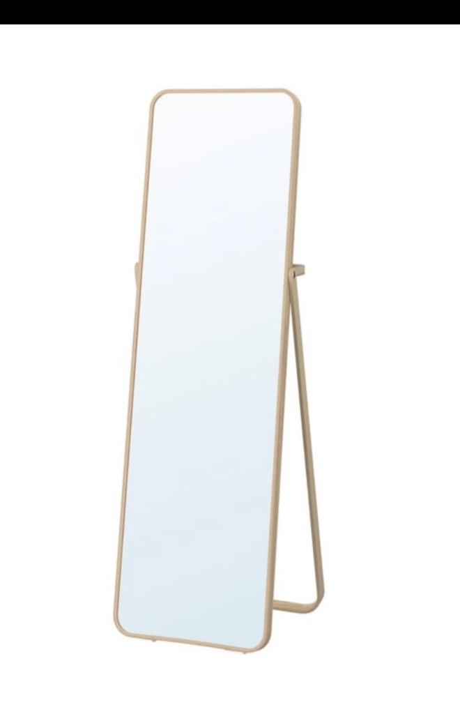 IKEA long mirror with clothes rail on the back