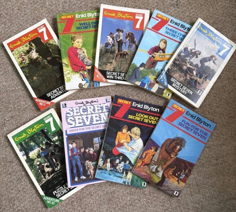 Vintage Enid Blyton "The Secret Seven" Bundle x9 Knight Books 1970s/80s VGC