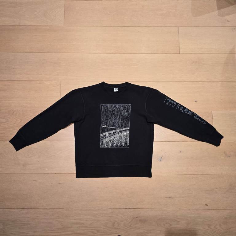 Uniqlo Men Women Ukiyoe Hiroshige gym hiking cycling sport casual Jumper Sweatshirt limited edition