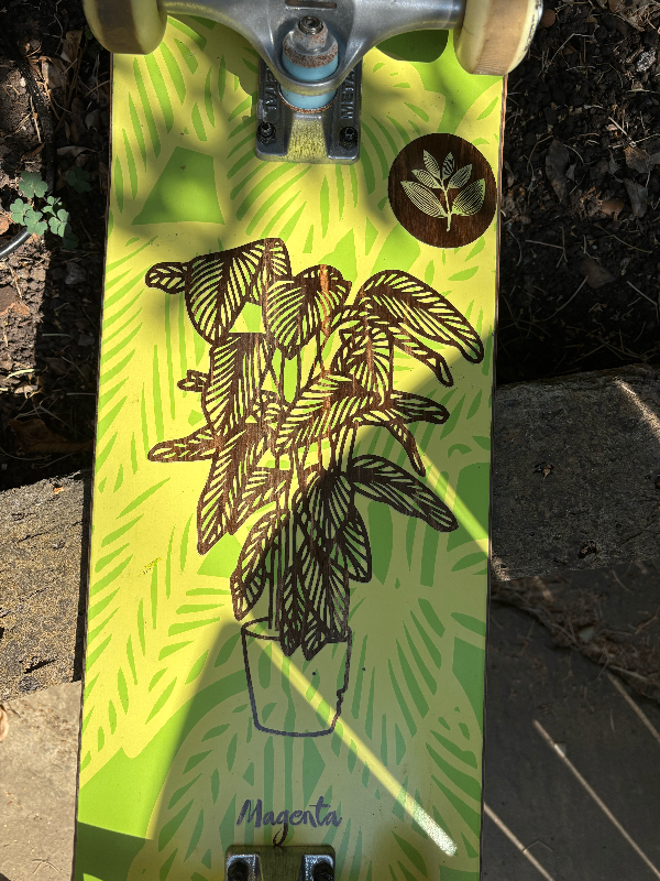 Magenta skateboard - Barely used. 