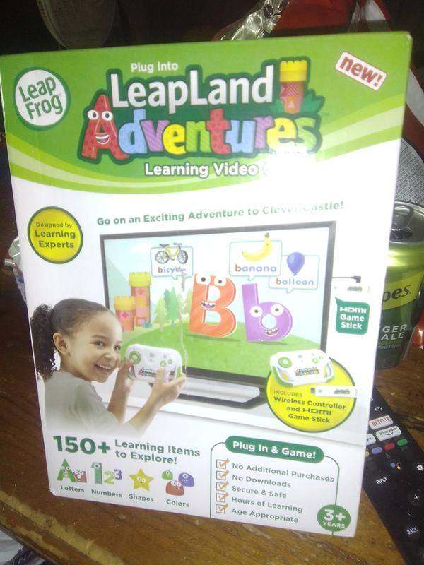 LeapFrog LeapLand Adventures Plug And Play TV Learning Game Console Age 3+