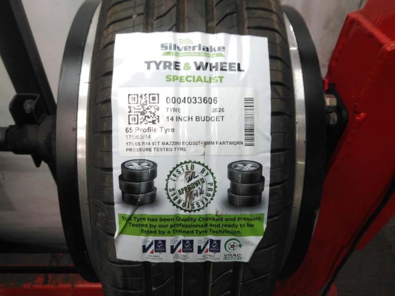 175 65 R14 82t Mazzini Eco307+ 6mm Partworn Pressure Tested Tyre