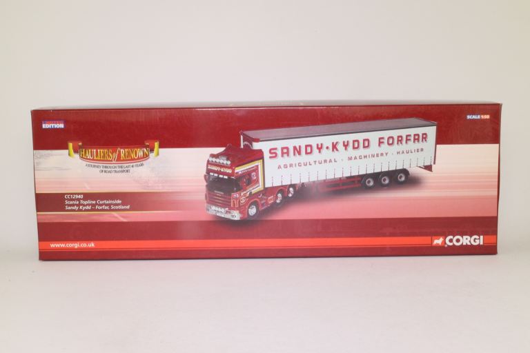 Corgi CC12940 Scania Topline Curtainside "Sandy Kydd