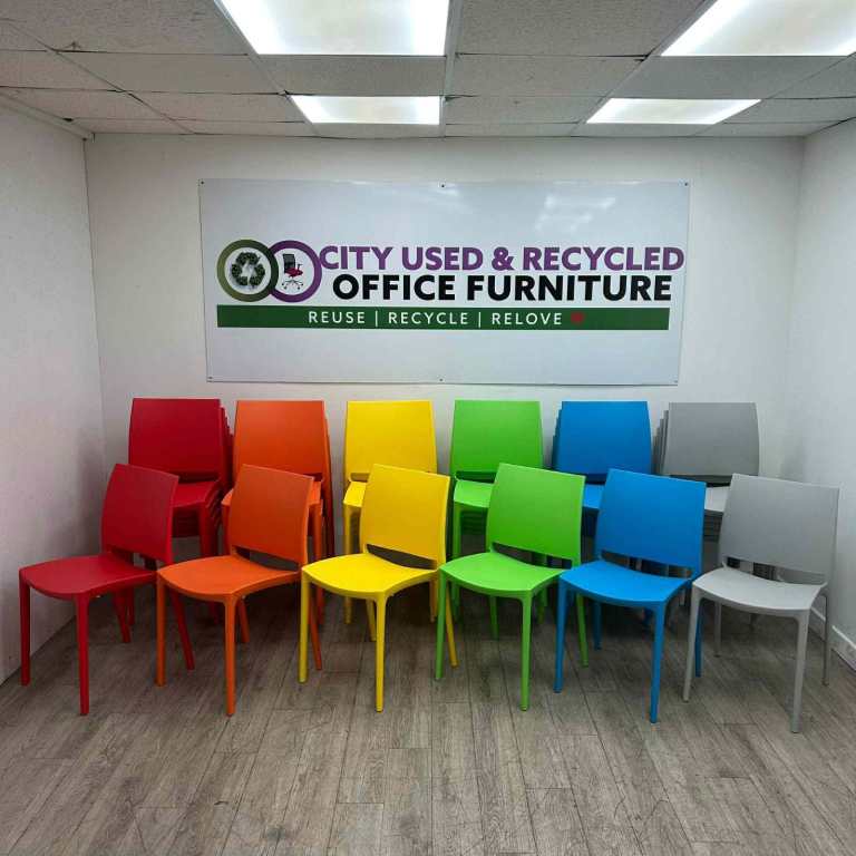 stackable coloured chairs - 200 in stock - london - essex - cambiridge 