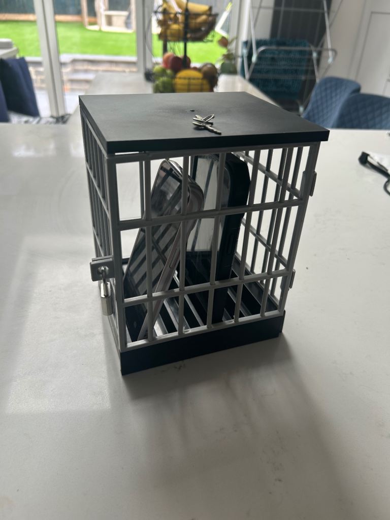 Mobile Phone Jail – Novelty Metal Cage with Lock