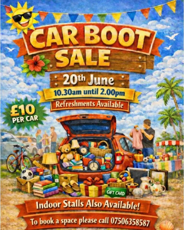 CARBOOT Car Boot SALE!! Free entry for shoppers! Coventry St John Fisher Church 20th June CV2 3DL