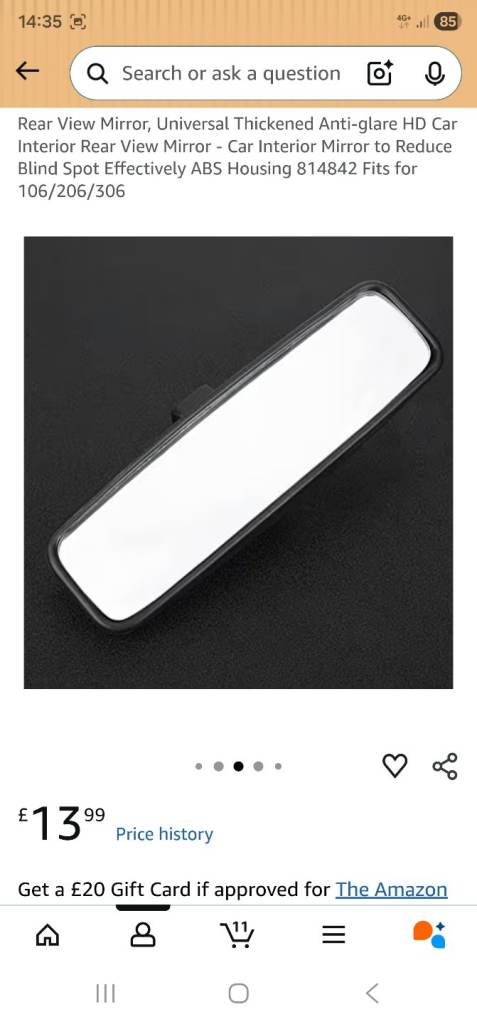 Universal rear view mirror 