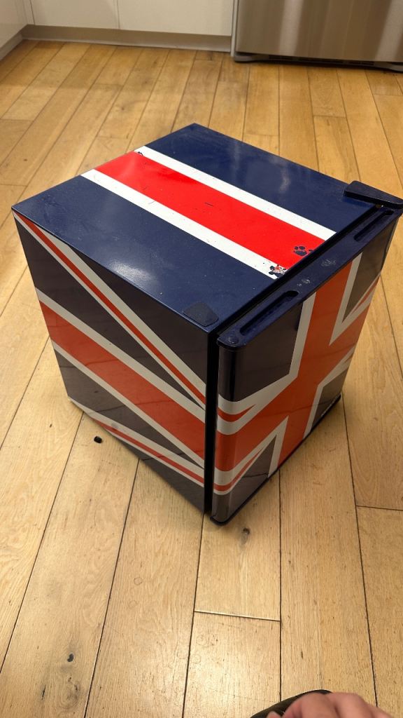 Husky Mini Fridge - Union Jack Design, Good Condition
