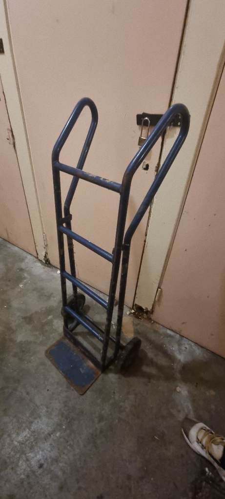heavy duty blue metal sack hand truck troly 