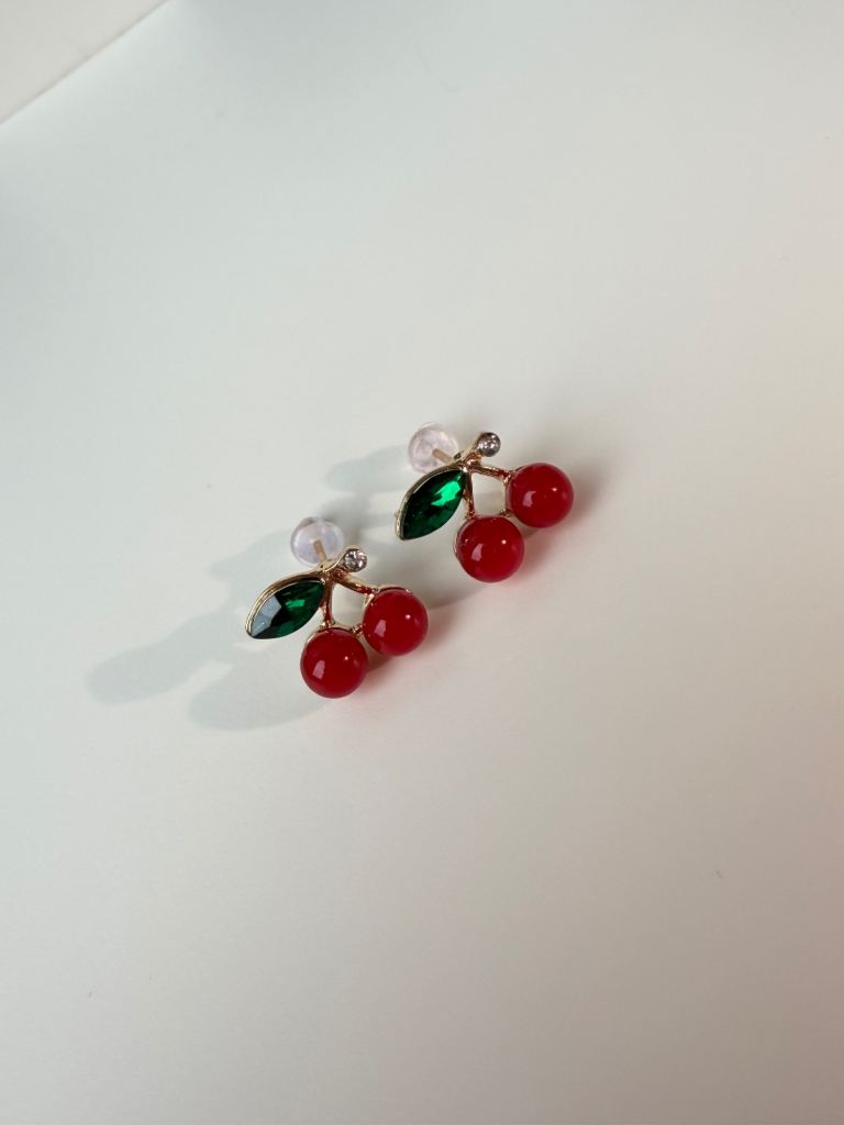 Sweet Cherry Stud Earrings, Fashion Simple Style, Gifts For Women