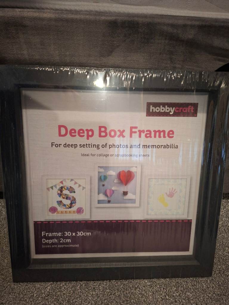 Hobbycraft Deep Box Frame – New, Black 30x30cm