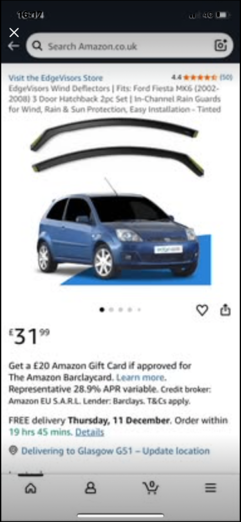 FORD FIESTA MK6 TINTED WIND DEFLECTORS 