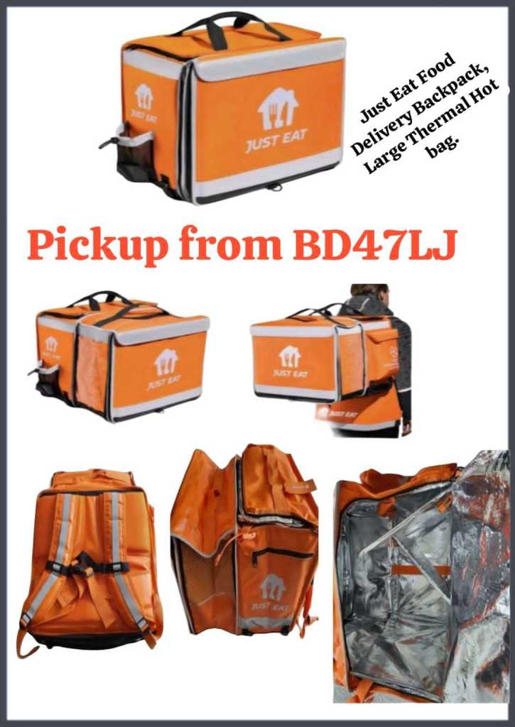 Just Eat delivery bag Large Thermal Hot Food Delivery Backpack