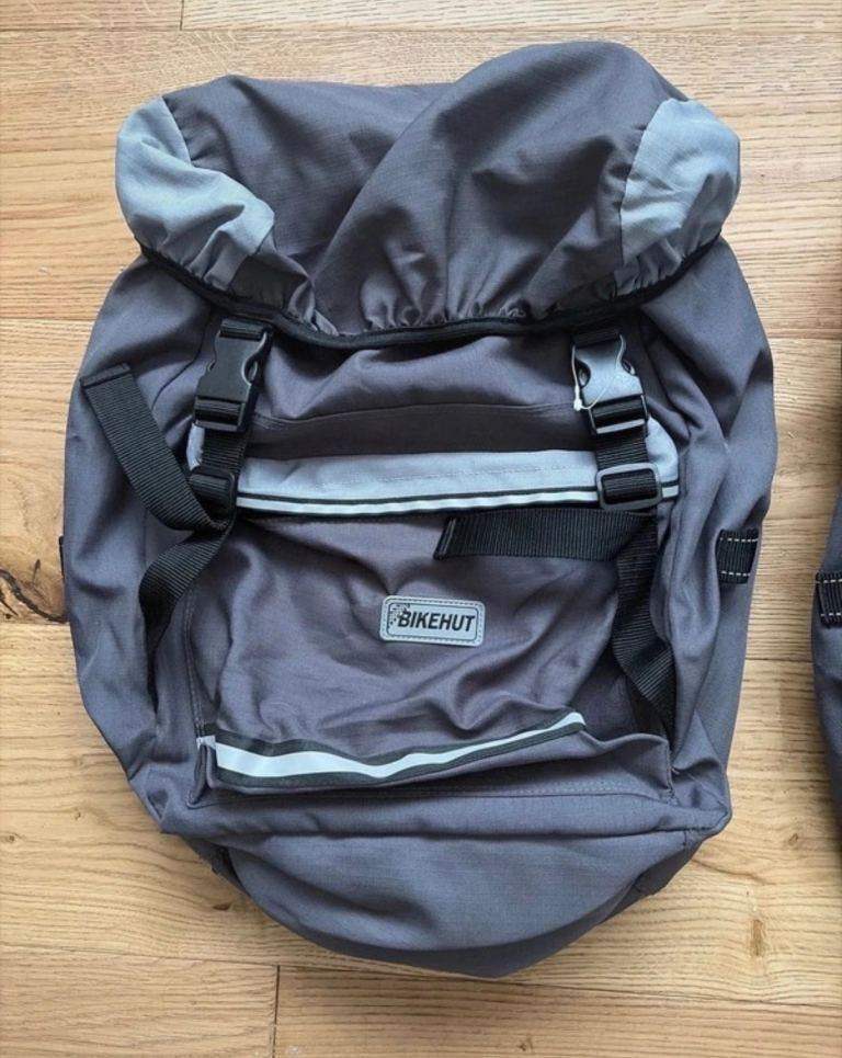 FREE BIKEHUT Bike Pannier Bag - Grey, Good Condition