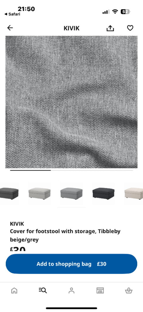 IKEA kivik grey sofa covers 