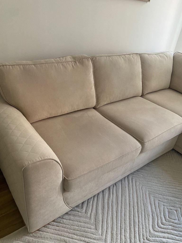 DFS Okra Right-Hand Facing Corner Sofa – Beige