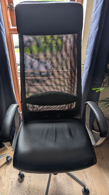 IKEA MARKUS Ergonomic Office Chair – Black & Steel – Excellent Condition