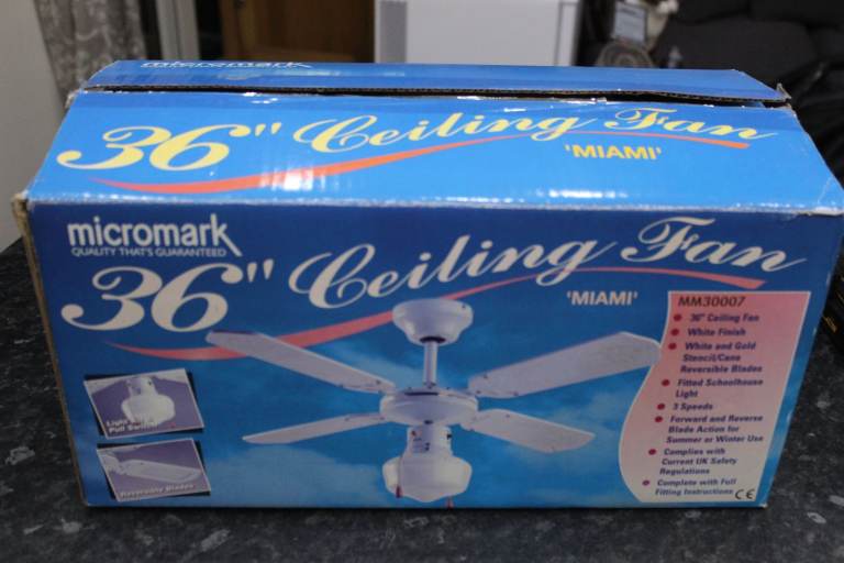 Micromark Ceiling Fan & Light Brand New Unused 