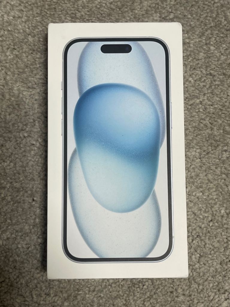 Apple iPhone 15 128GB Unlocked Blue NEVER OPENED OR USED