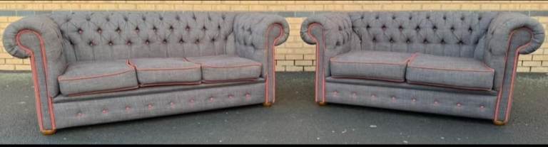 Chesterfield style sofas 3&2 seater 