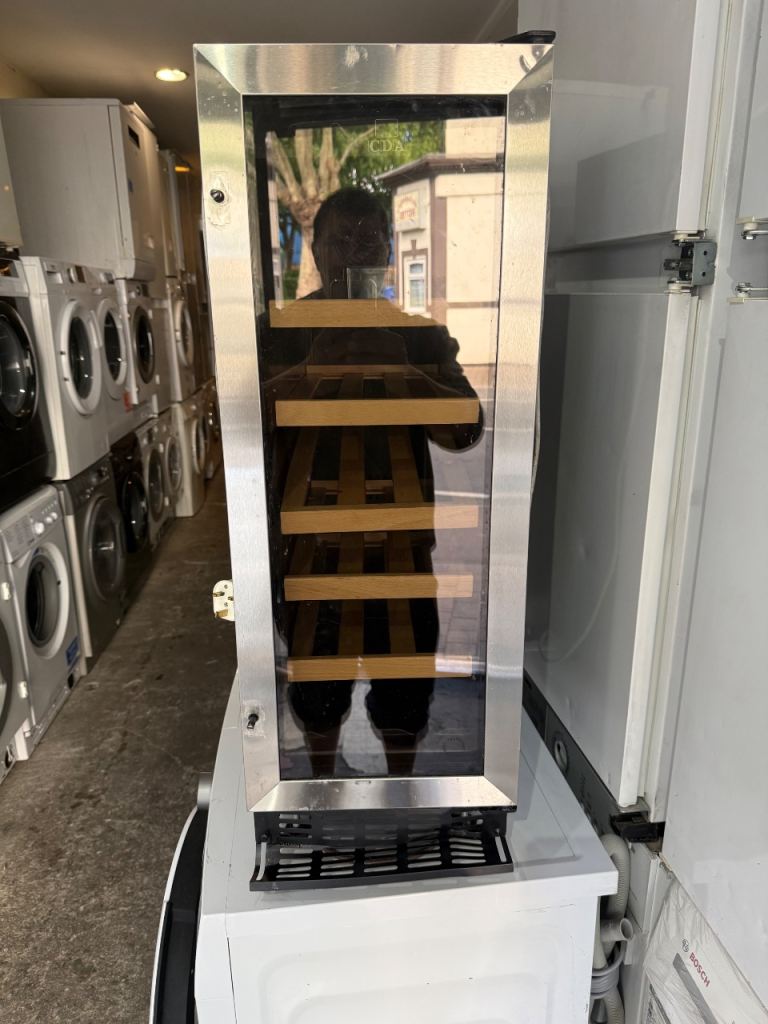 CDA Slim  Wine Cooler Fridge – Black with Glass Door, Good Condition With Free Delivery 🚚 