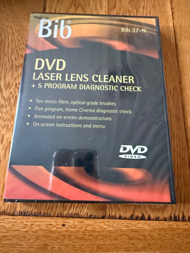 Brand New Bib DVD Laser Lens Cleaner + 5 Program Diagnostic Check
