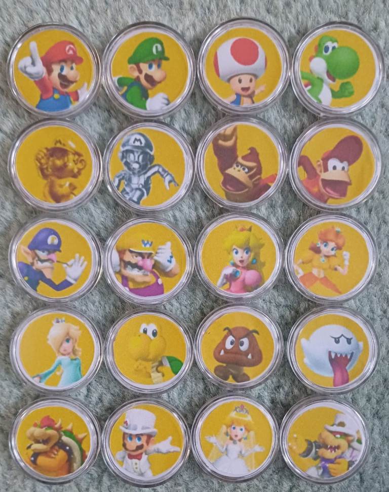 Custom Mario Amiibo Coins - Request Any Characters - Made to Order