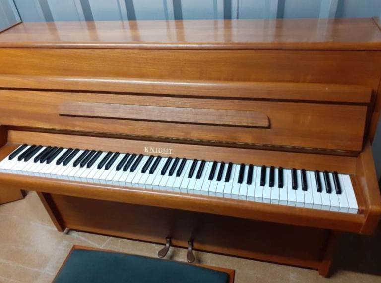Knight K6 in Teak c1975 excellent top quality piano with Tozer stool recently tuned