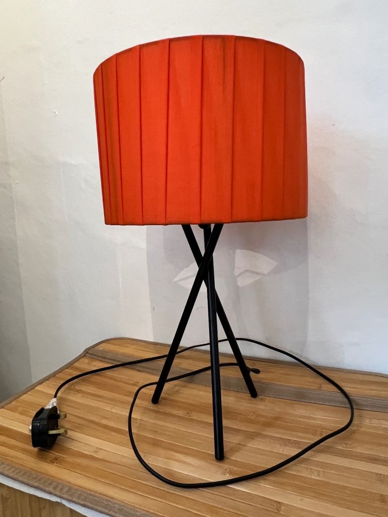 John Lewis Malia Table Lamp, Orange 
