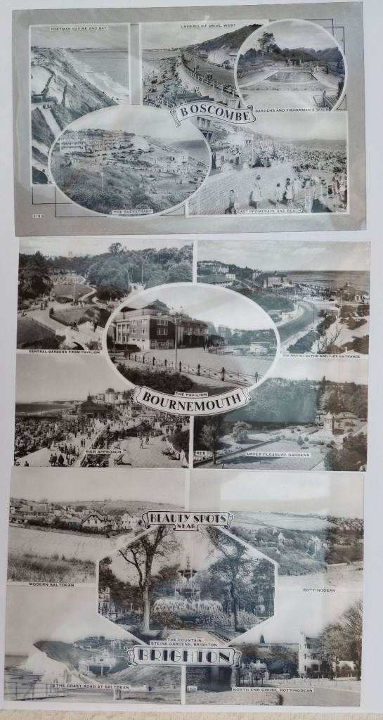 Bundle of 49 historic black & white British Post Card negatives