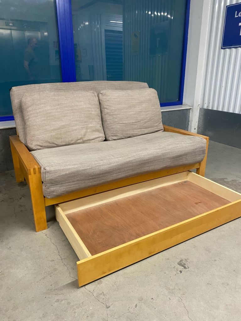 Solid Birch 2 Seater Futon Company Sofa Bed - Great Condition