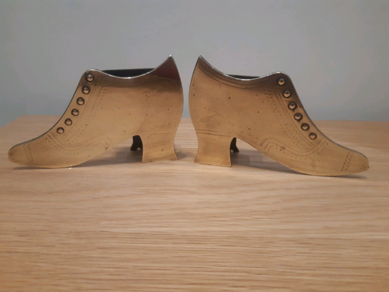 Victorian mantle brass shoes