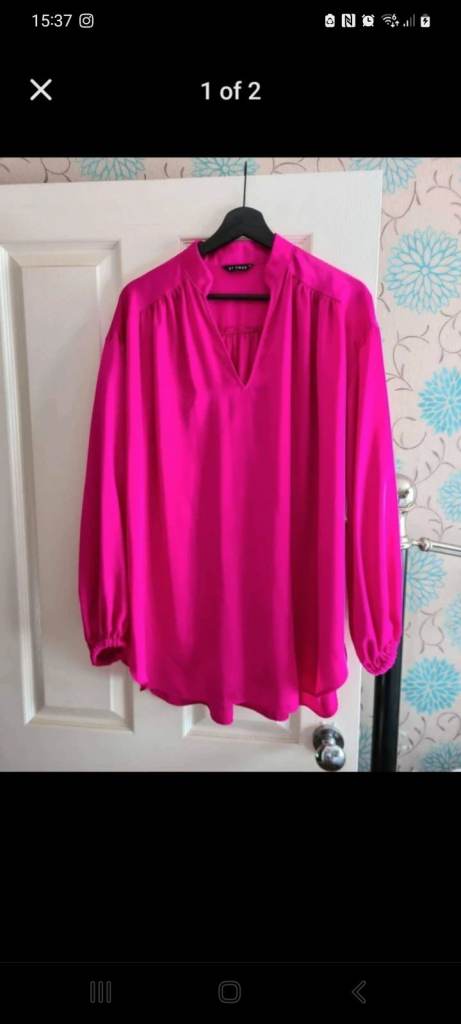 ET VOUS Pink Blouse - Size 12, Good Condition