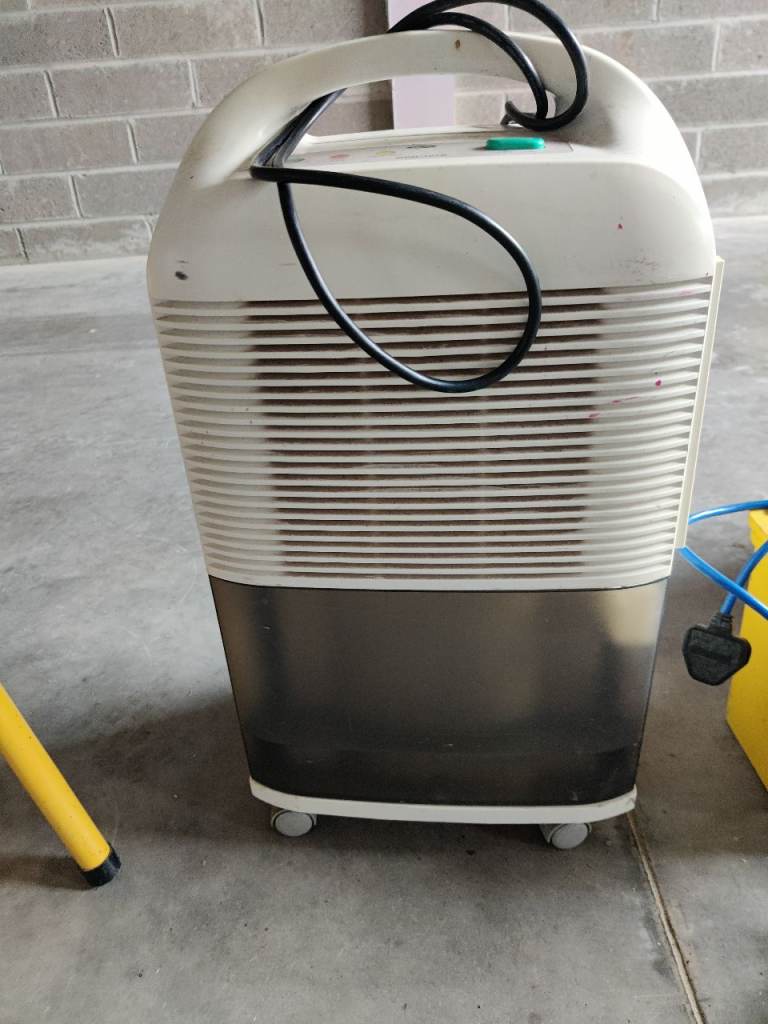 Dehumidifier with Wheels – White and Grey, Good Condition