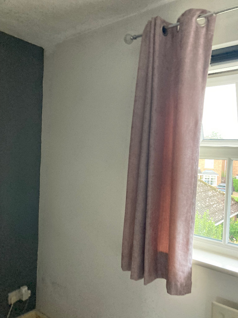 Dunelm Pair of Pink Blackout Curtains