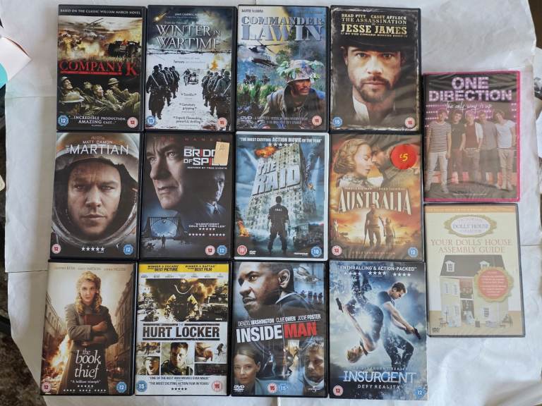 14 DVD Films Movie Collection War Thriller Action Region 2 Inside man The Raid