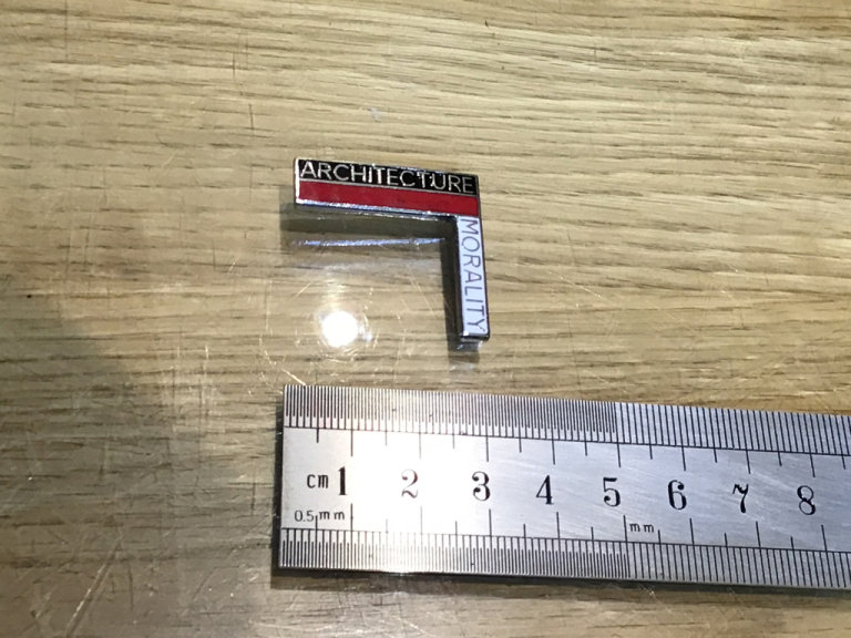 Rare Original 1980s Orchestral Manouevres in the Dark Architecture and Morality Enamel Lapel Badge