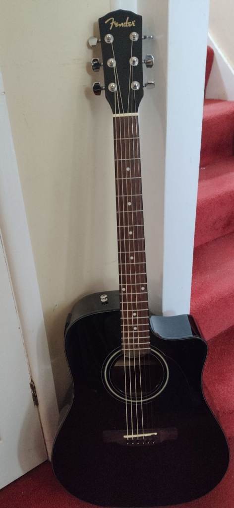 image for Fender  Dreadnought single cutaway electro Acoustic full size guitar. For ages 12 to adult.